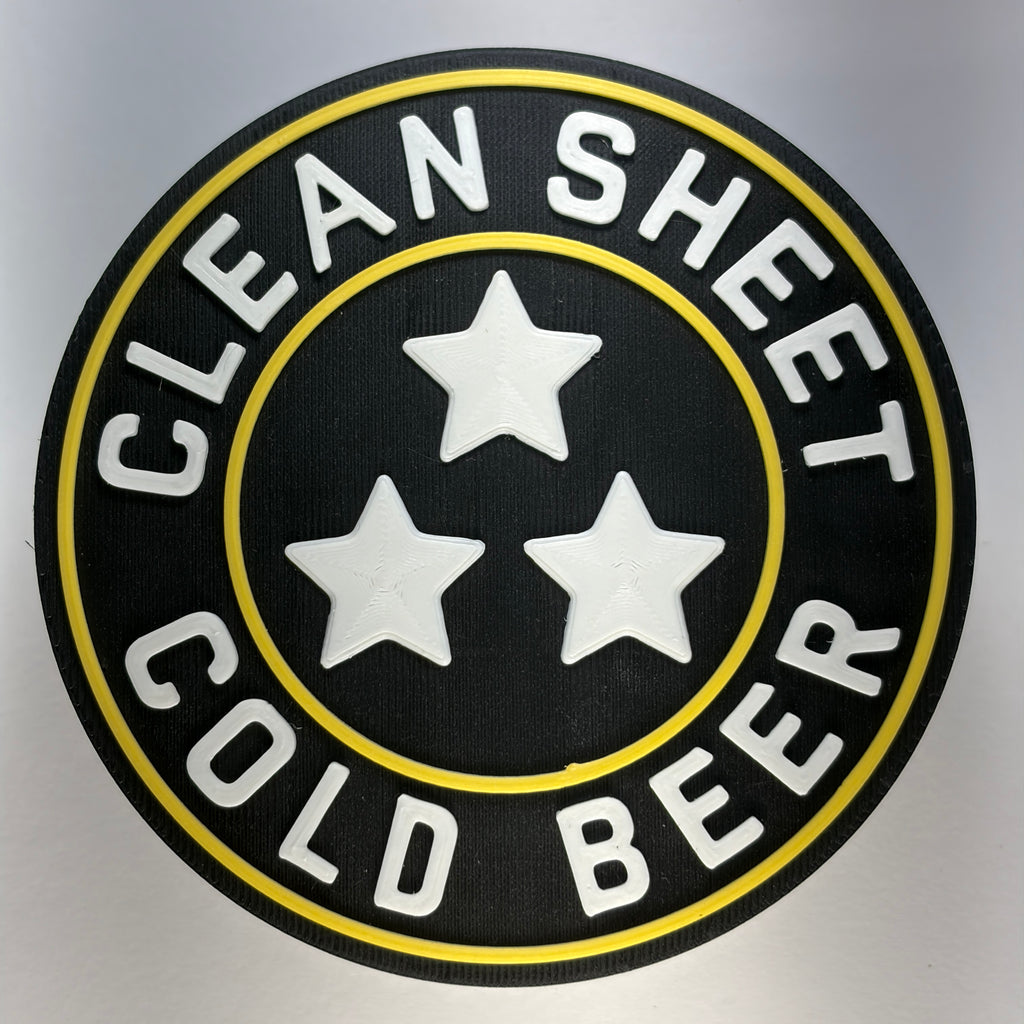"Clean Sheet Cold Beer" (Four Pack)